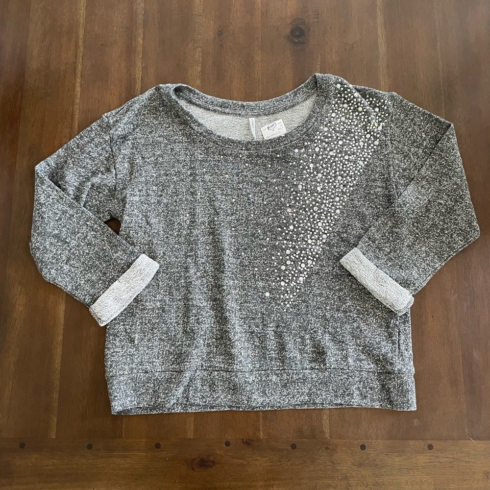 Tresics from Denny’s juniors studded rhinestone long sleeve shirt small